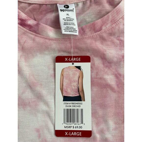 90 Degree by Reflex Tank Top Cropped Athletic Women’s Sz XL - Picture 3 of 3